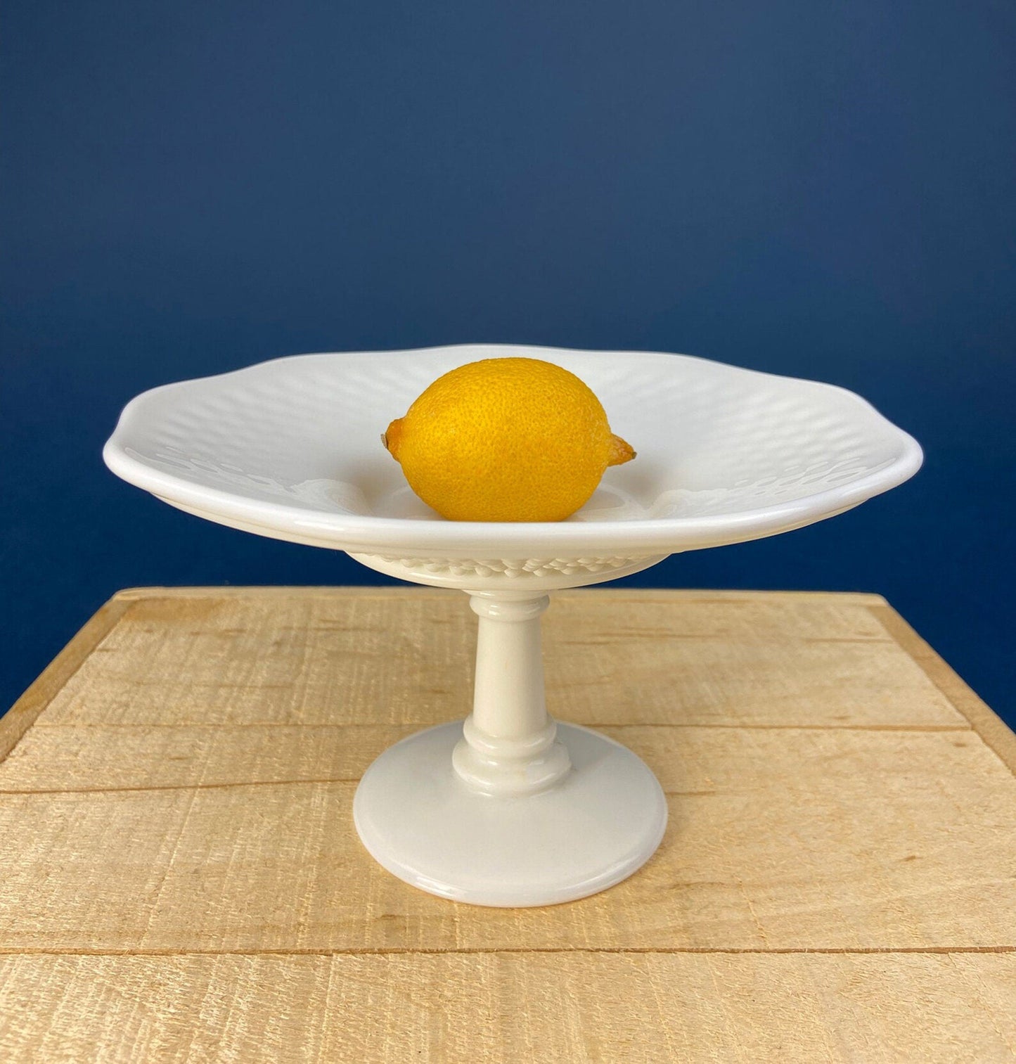 Fenton Handpainted Milk Glass Compote. White, Footed, Hobnail Bowl with Ruffled  Rim and Pastel Flowers. Wedding Gift. Modern Farmhouse.