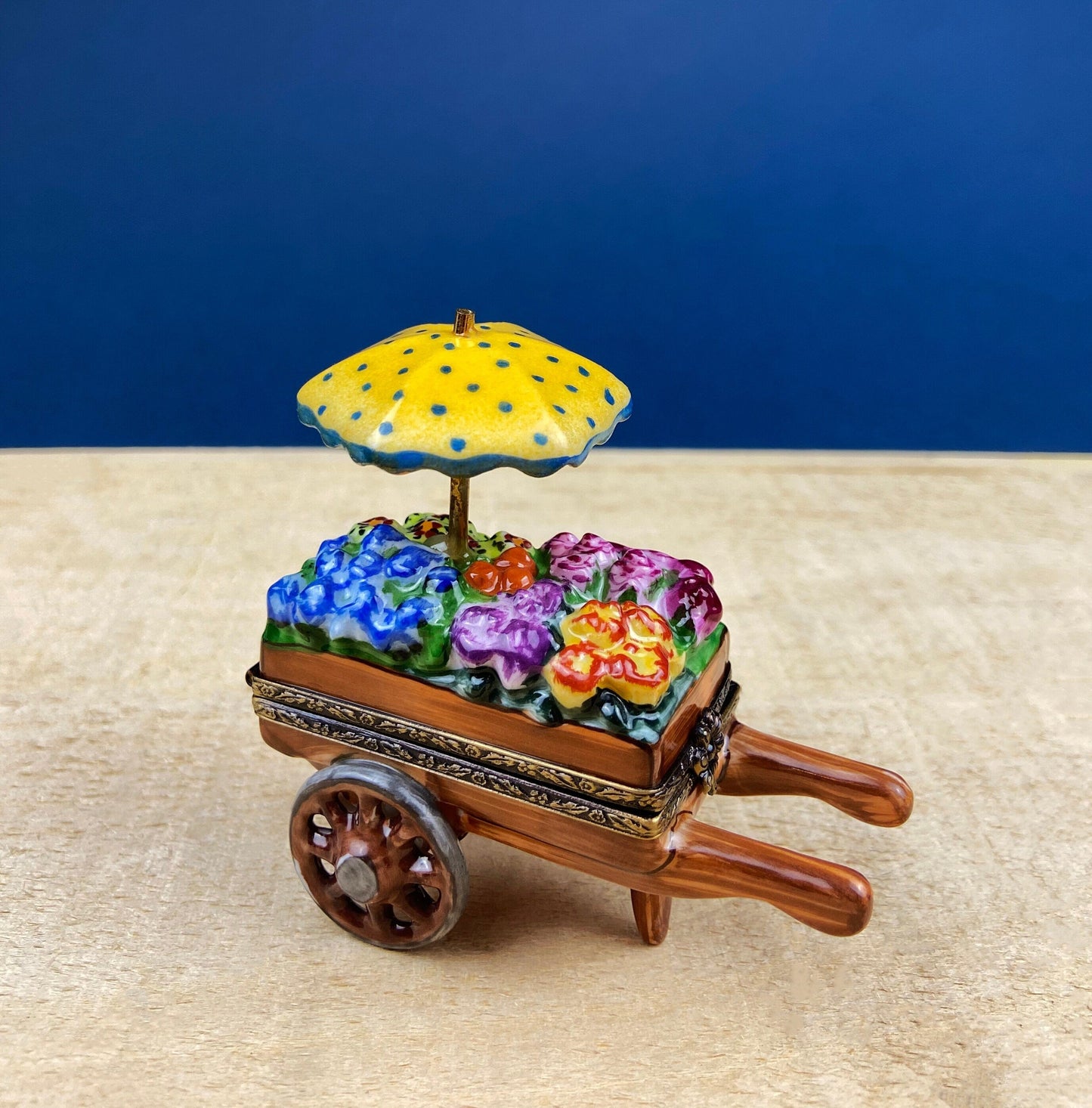 Loveseat Miniature Porcelain Limoges Box. Highly Collectible Pill, Trinket, Ring Box. Gift for Him or Her Couch Potato Partner Couple.