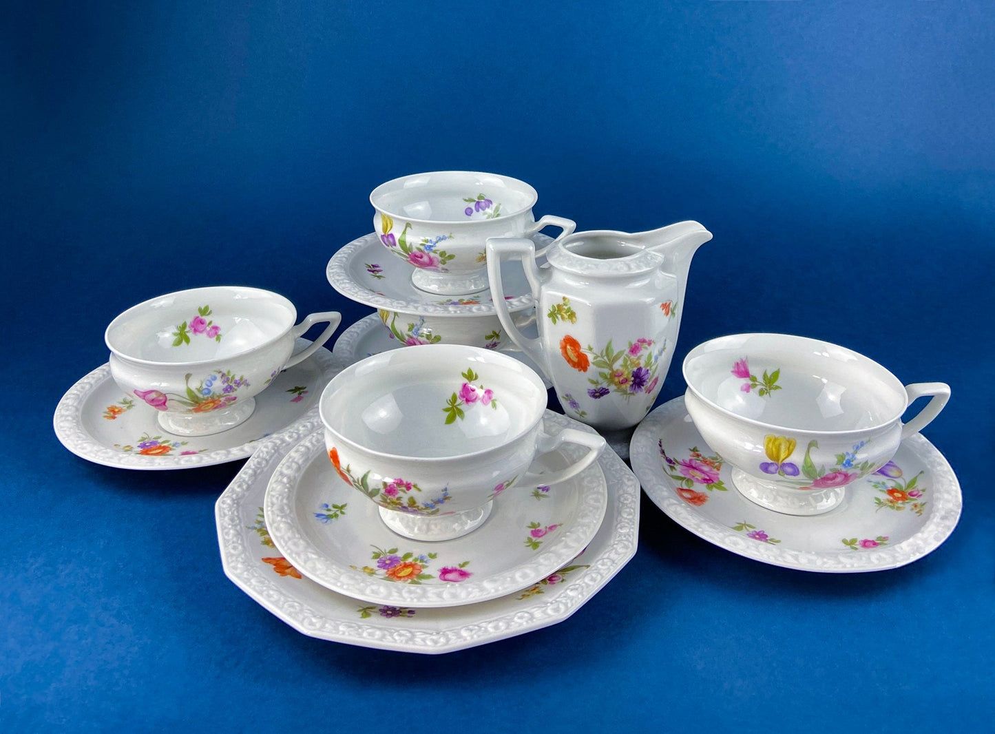 Antique Rosenthal 38 Piece Dinner Set. Classic Stamp, Maria, Florals. Modern Farmhouse. Fine Dining. Luxury Living.