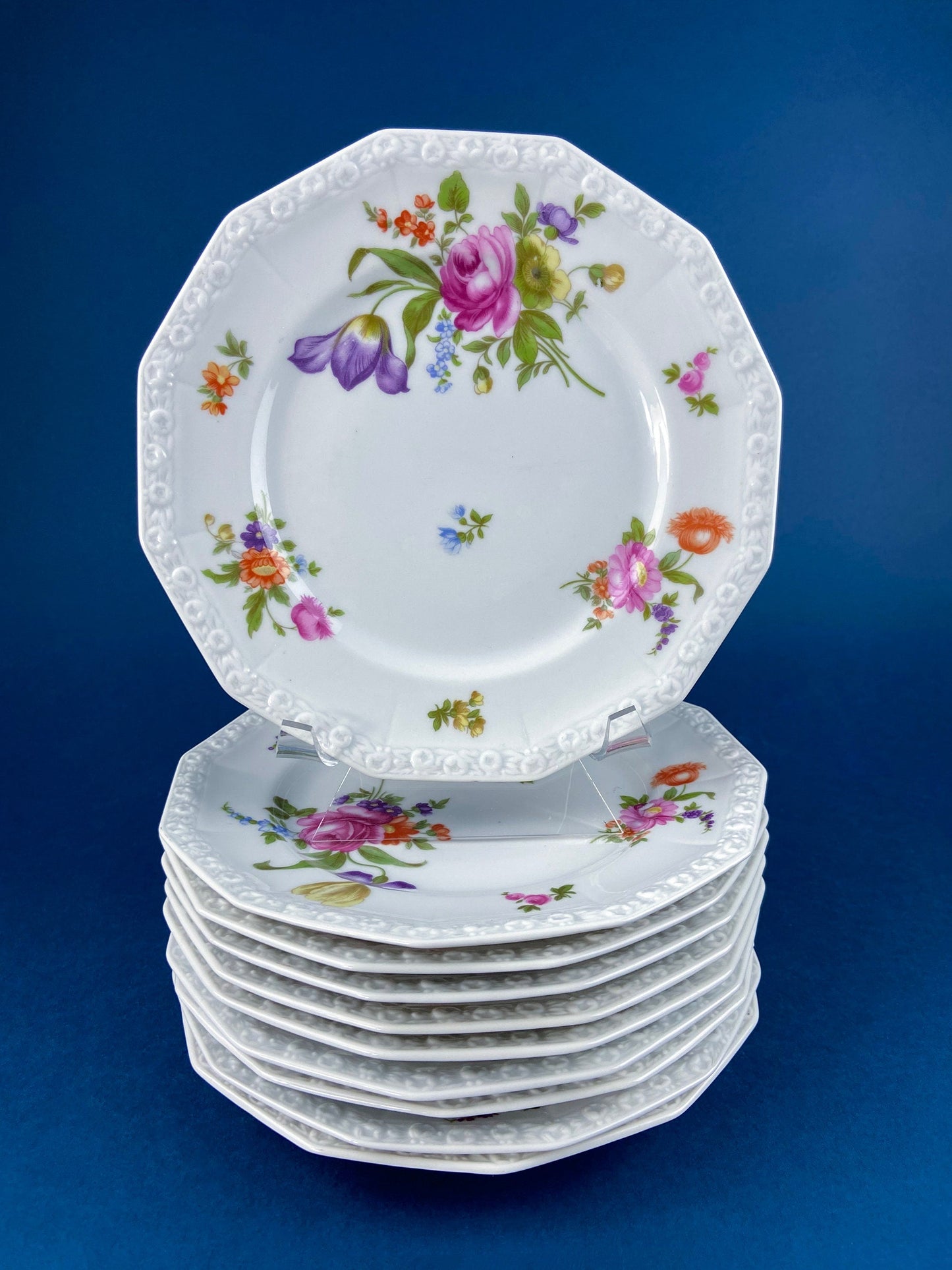 Antique Rosenthal 38 Piece Dinner Set. Classic Stamp, Maria, Florals. Modern Farmhouse. Fine Dining. Luxury Living.