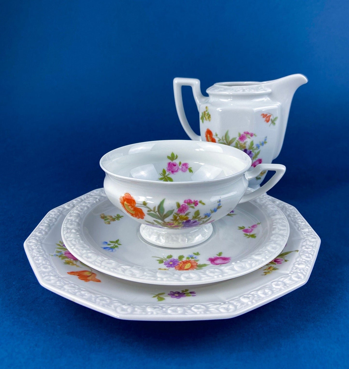 Antique Rosenthal 38 Piece Dinner Set. Classic Stamp, Maria, Florals. Modern Farmhouse. Fine Dining. Luxury Living.