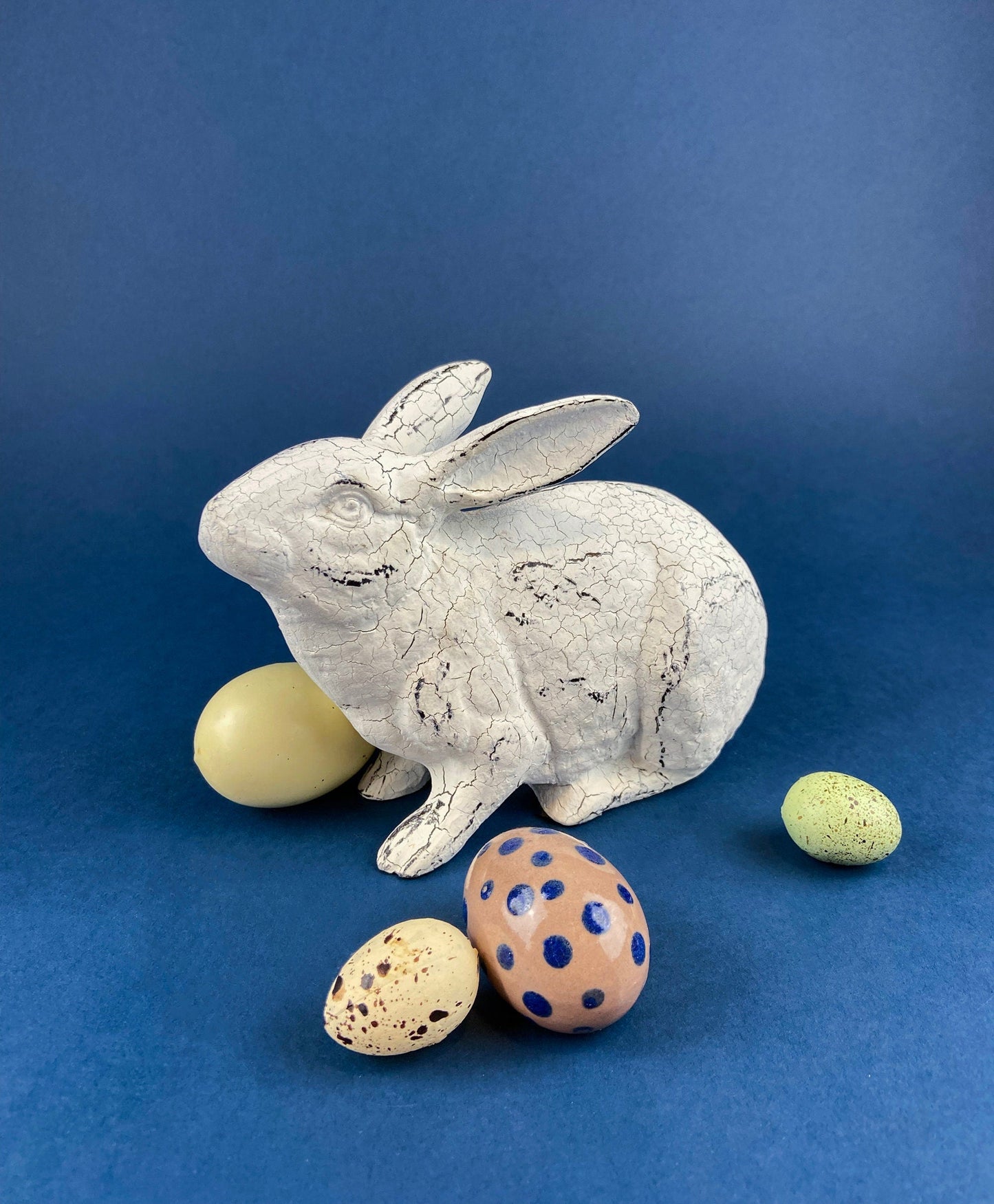 Blow Mold Huge Chocolate Bunny with Egg Basket. Inside/Outside, Easter/Spring, or Every Day Display. Home, Store, Cafe, or Bakery Decor.