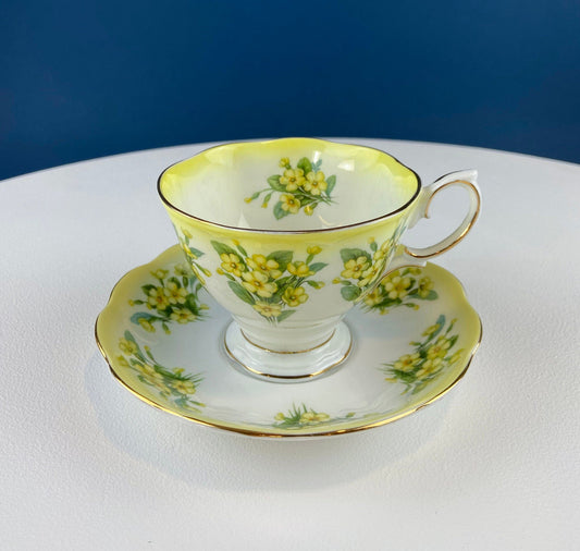 Royal Albert Prudence Teacup and Saucer: Dainty Dina Series, Fine Bone China