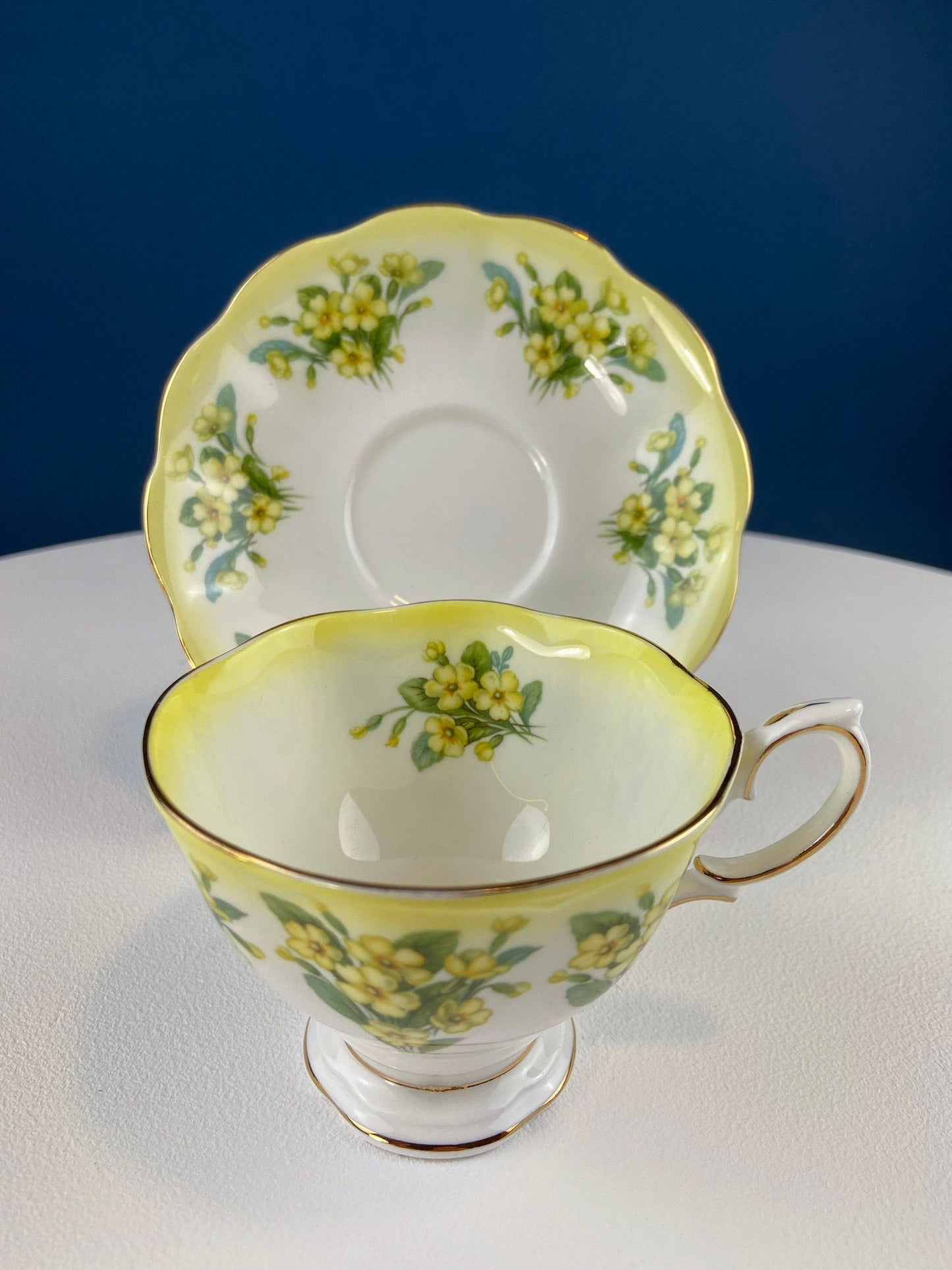 Royal Albert Prudence Teacup and Saucer: Dainty Dina Series, Fine Bone China