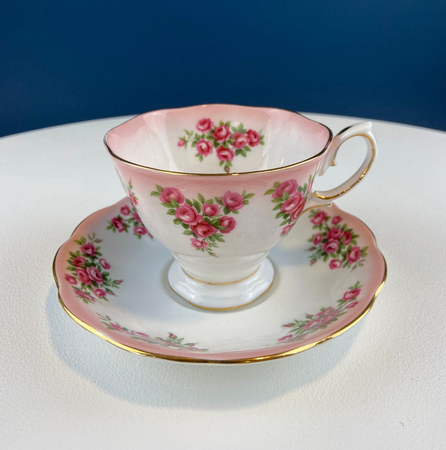 Royal Albert Prudence Teacup and Saucer: Dainty Dina Series, Fine Bone China