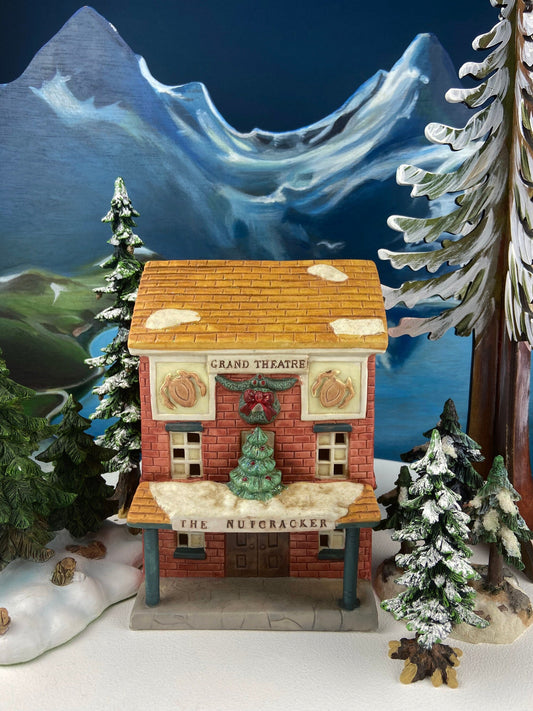 Grand Theater Nutcracker Christmas Village House. Illuminated Holiday Decor. Secular Holiday Decor. Kids Room. Store or Cafe Display.