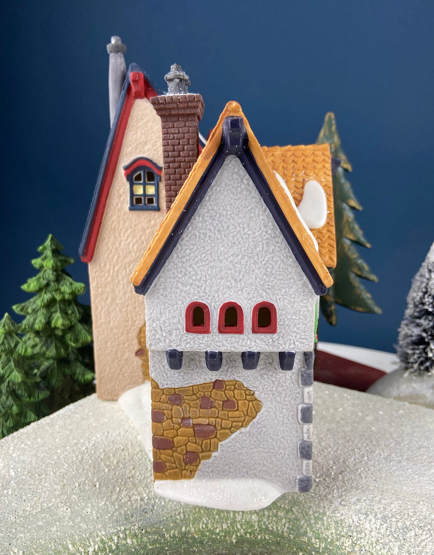 Tassy's Mittens and Hassel's Woolies by Department 56. Illuminated Christmas Village House. North Pole Series.