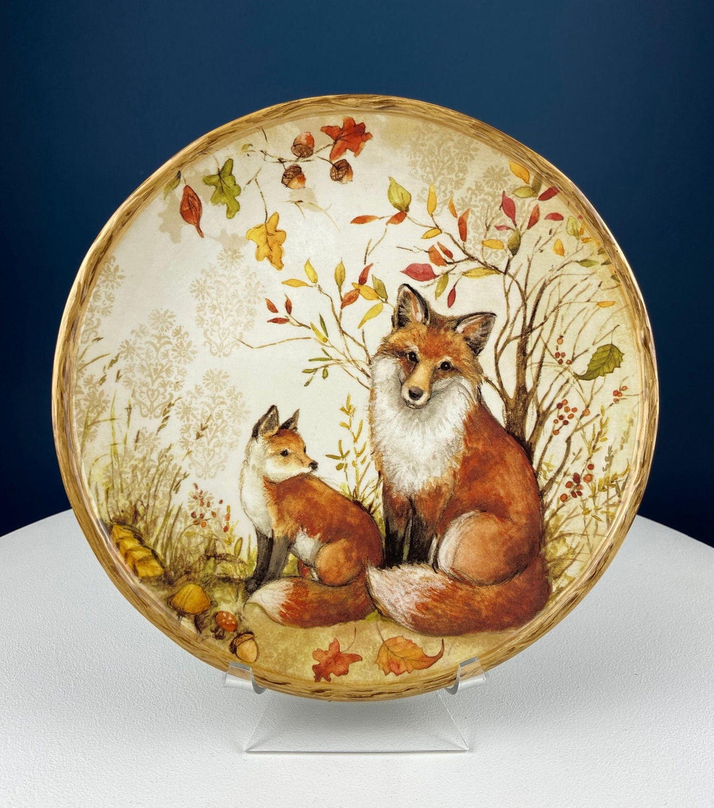 Cute Raccoon Dinner Set for One. Whimsical Plates and Mug. Kid at Heart or Grandparents' Gift for Grandkids. Fall Celebration. Cabin Decor.