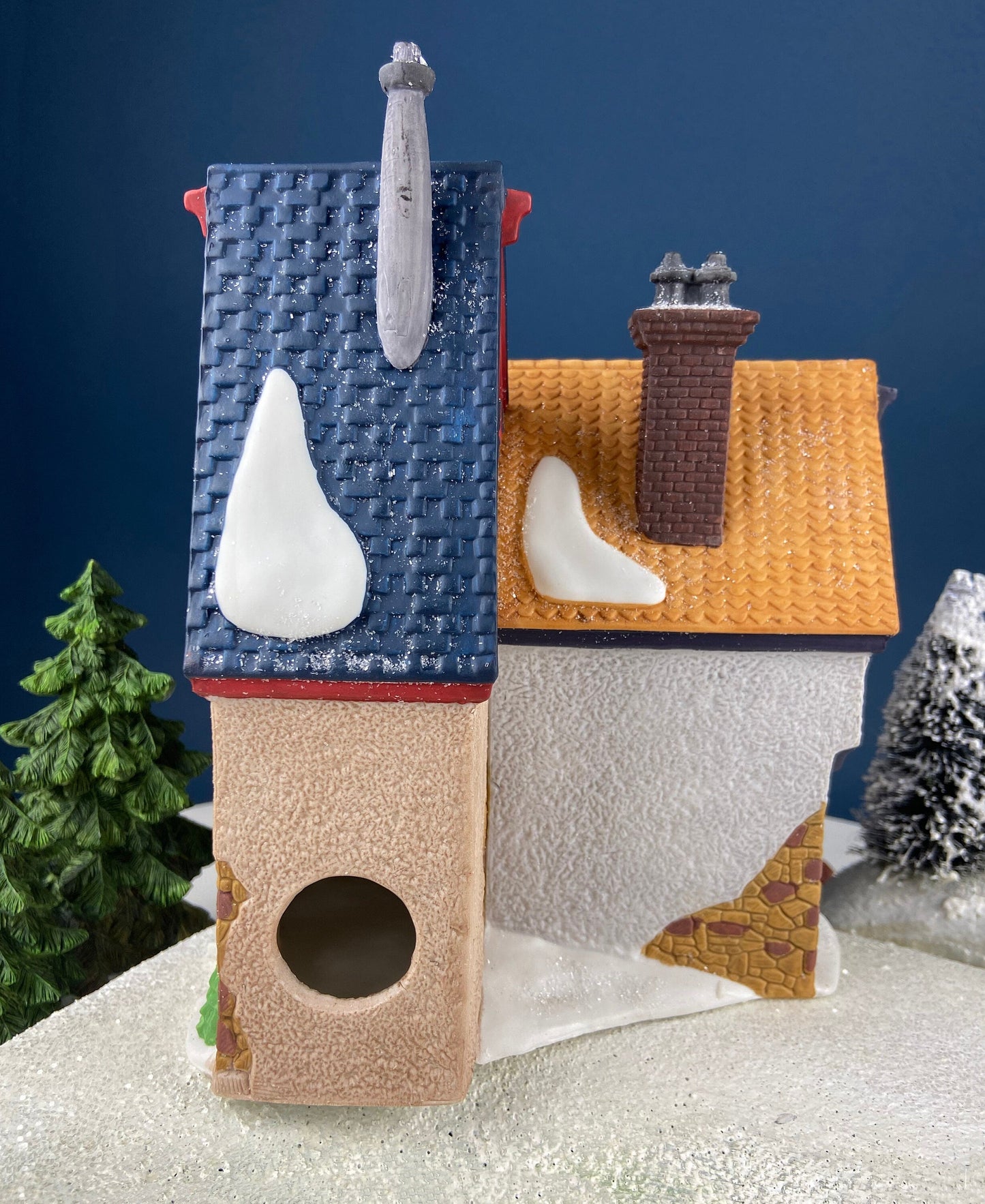 Tassy's Mittens and Hassel's Woolies by Department 56. Illuminated Christmas Village House. North Pole Series.