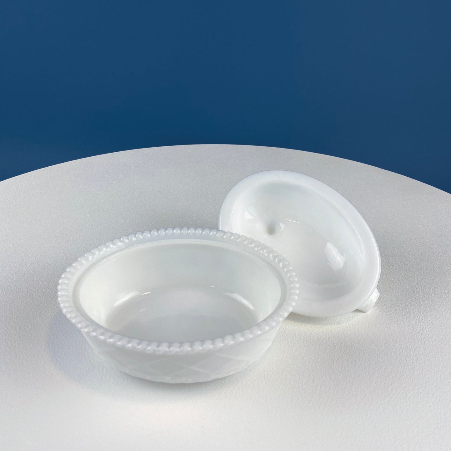 Westmoreland Milk Glass Duck Dish. Baby Duck Butter or Serving Dish. White Bird Bowl with Cover. Modern Farmhouse. French Country.