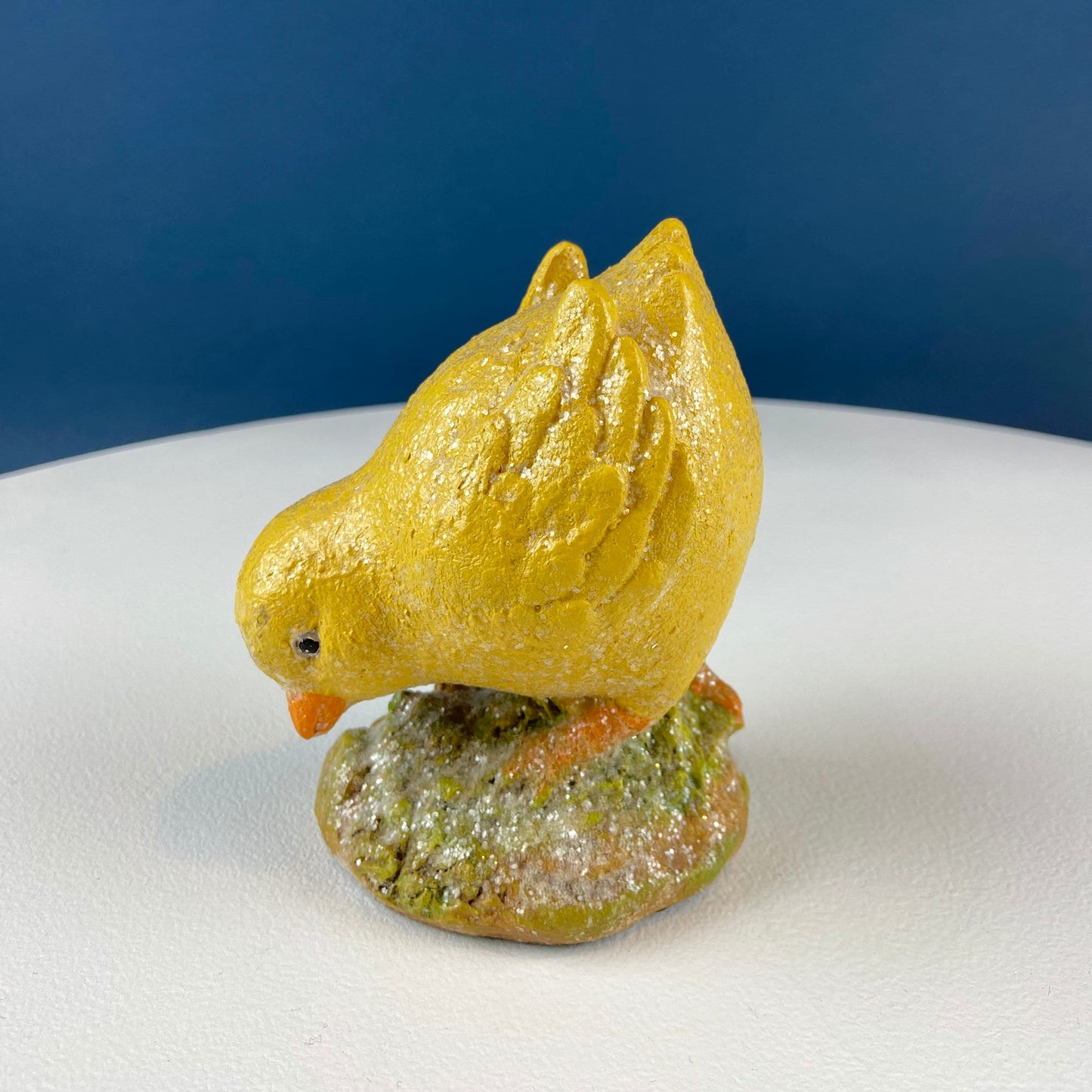 Cute Plump Yellow Baby Chick for Easter Basket, Kids Room, Spring Celebration of Easter Table Decor. Dining Room Decor. Modern Farmhouse.