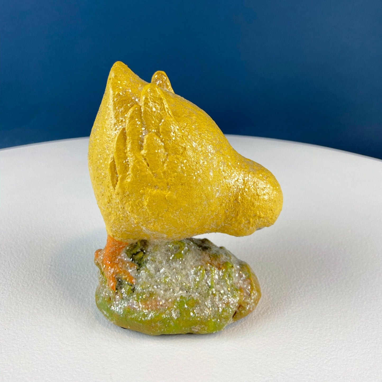 Cute Plump Yellow Baby Chick for Easter Basket, Kids Room, Spring Celebration of Easter Table Decor. Dining Room Decor. Modern Farmhouse.