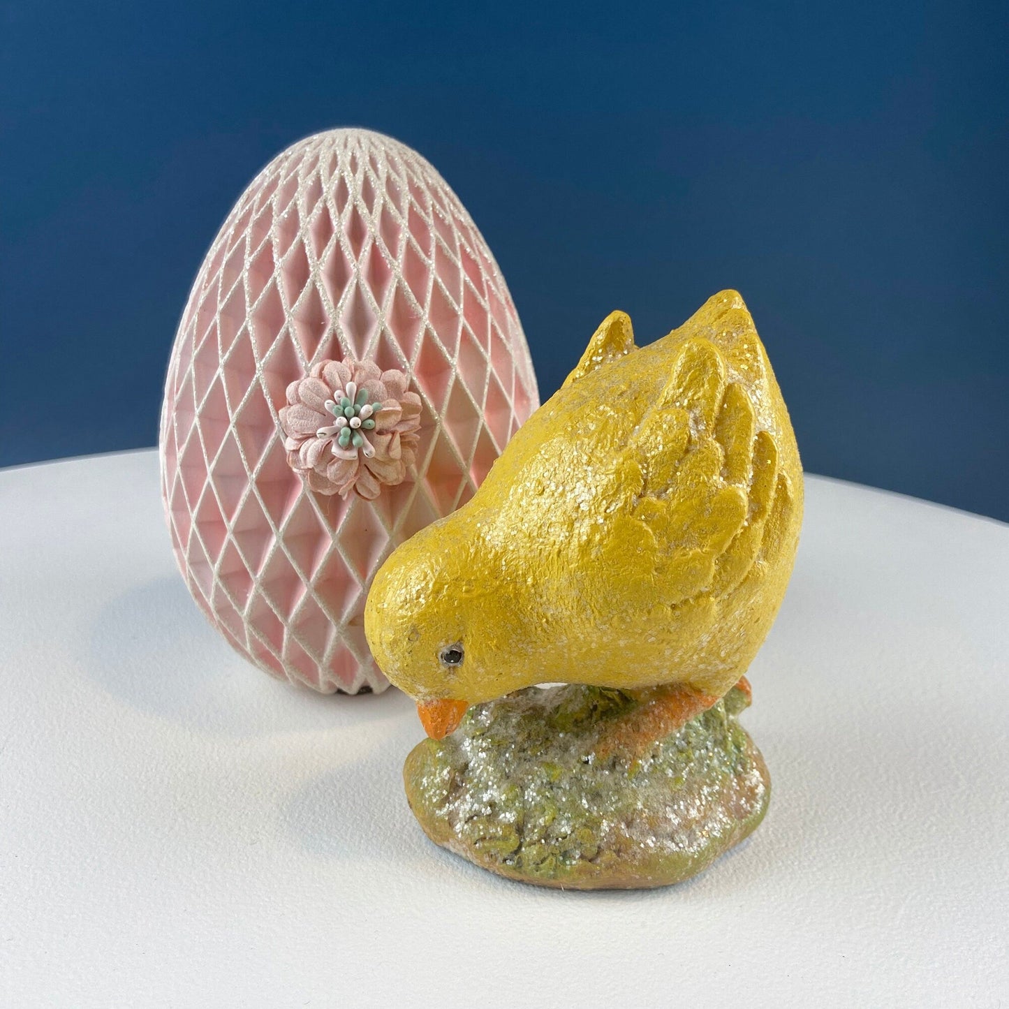 Cute Plump Yellow Baby Chick for Easter Basket, Kids Room, Spring Celebration of Easter Table Decor. Dining Room Decor. Modern Farmhouse.