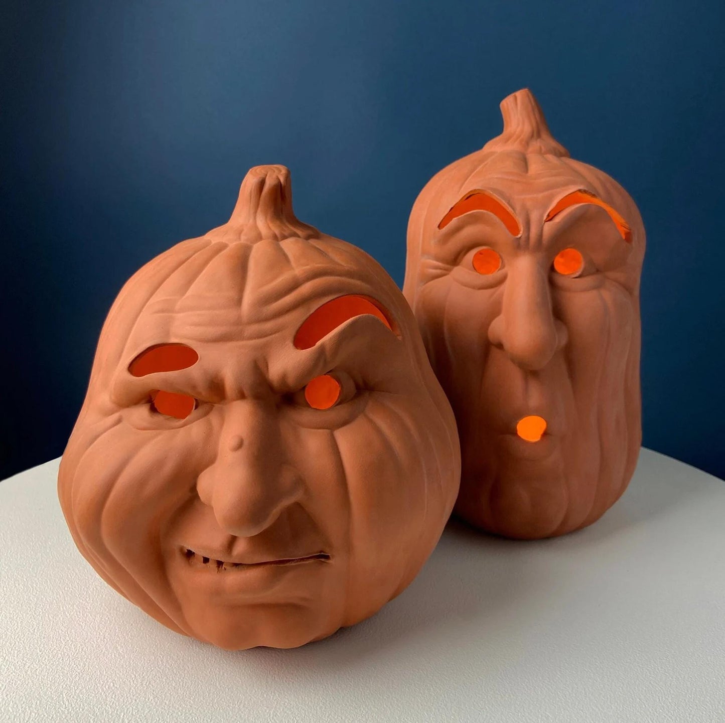 Large Hand Blown Glass Pumpkin. Stunning Lime Yellow Glass Gourd with Brown Stem. Collectible Home Decor for Fall, Halloween, Thanksgiving.