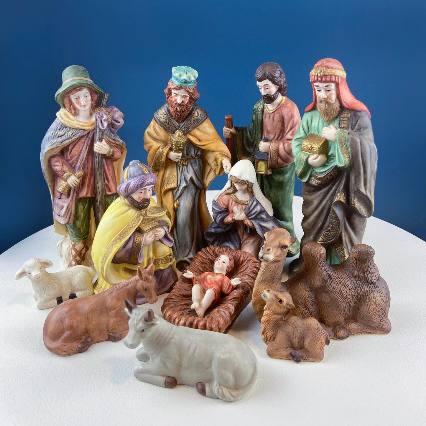 Porcelain Figurine of Camel with Baby. Detailed Nativity Animal or Everyday Collectible. Traditional Holiday Display. Gift for Him Her.