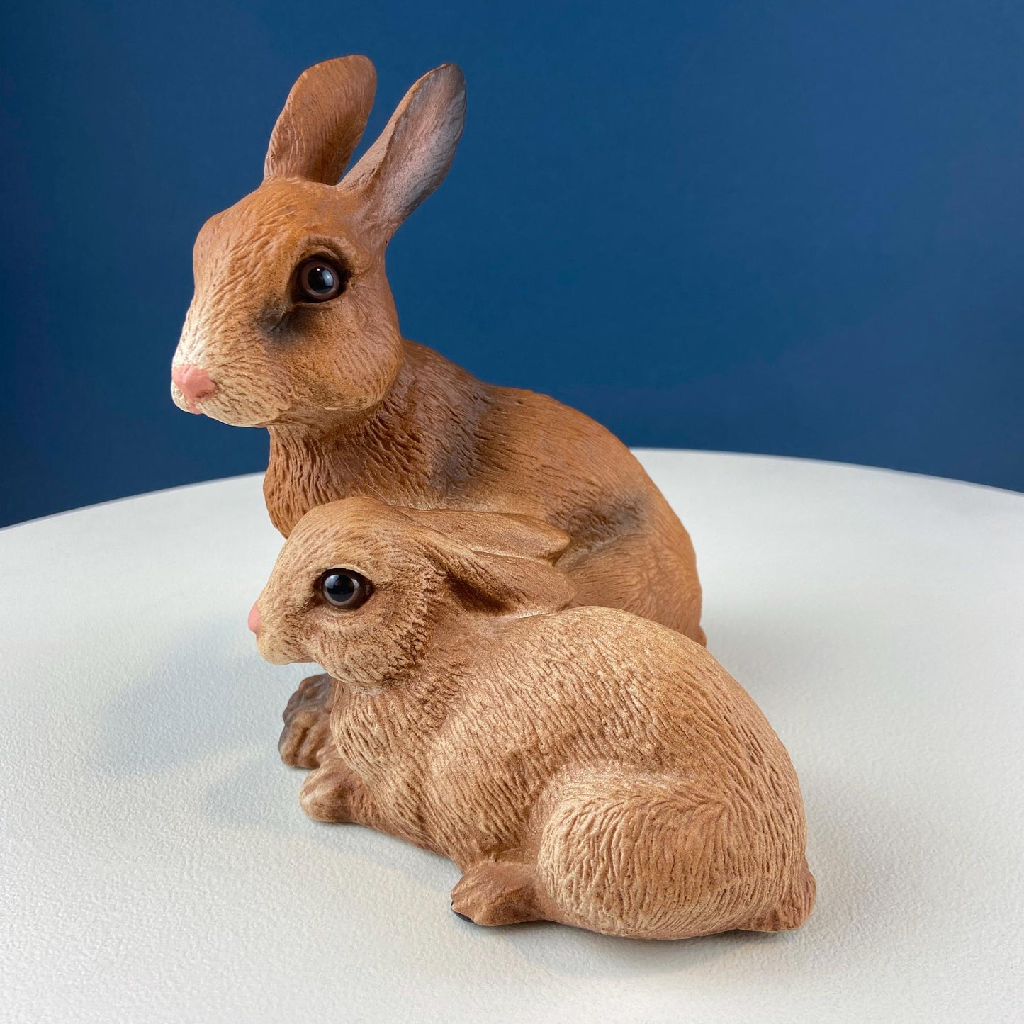 Lefton Brown Porcelain Bunny. Small Cute Hand Painted Rabbit Statuette. Easter Celebration. Gift for Him Her Kid Bunny Collector.