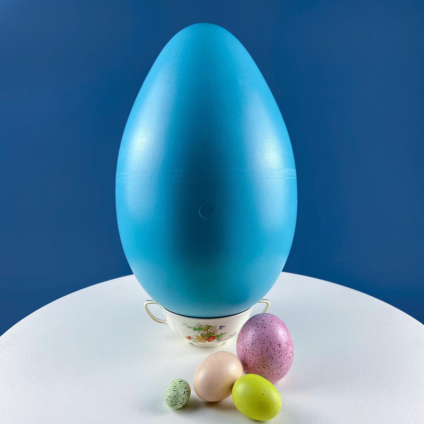 Blow Mold Oversized Yellow and Blue Eggs. Set of 2. Indoor Outdoor  Easter Spring Display. Home, Retail, Cafe, or Bakery Decor.