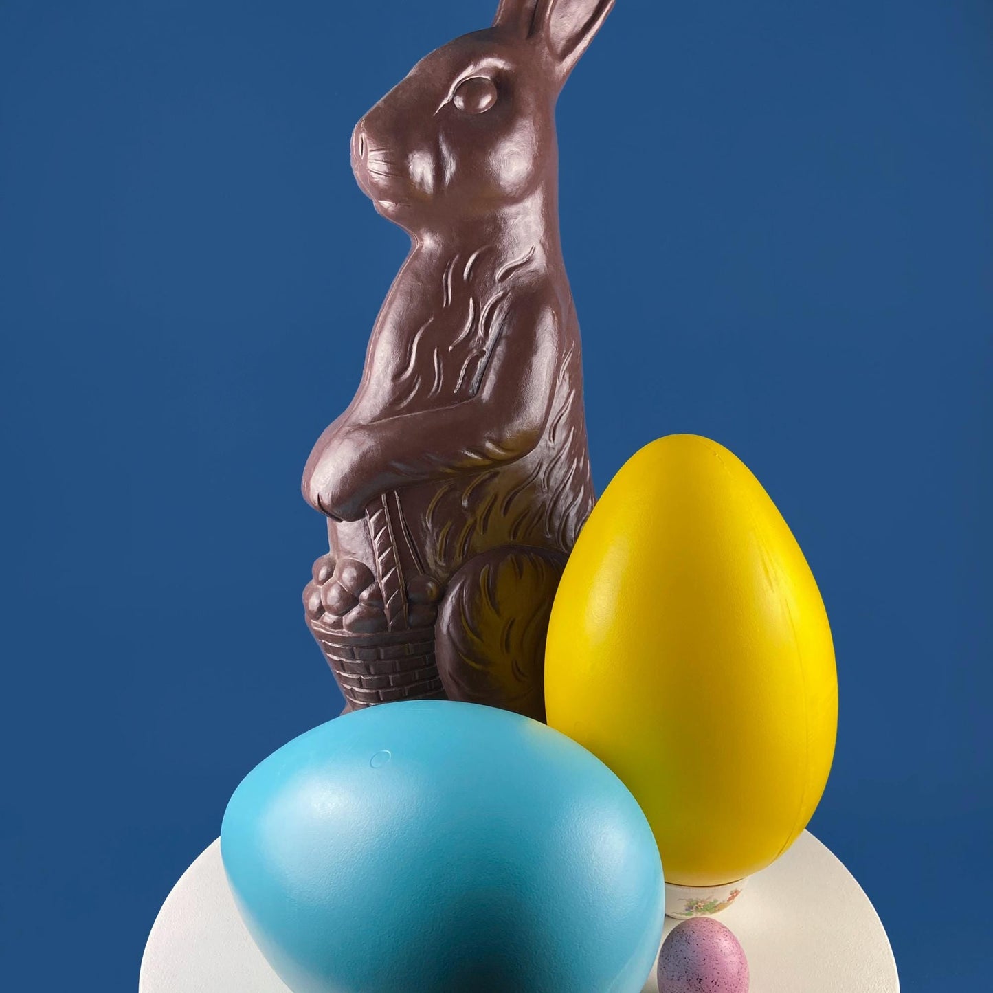 Blow Mold Oversized Yellow and Blue Eggs. Set of 2. Indoor Outdoor  Easter Spring Display. Home, Retail, Cafe, or Bakery Decor.