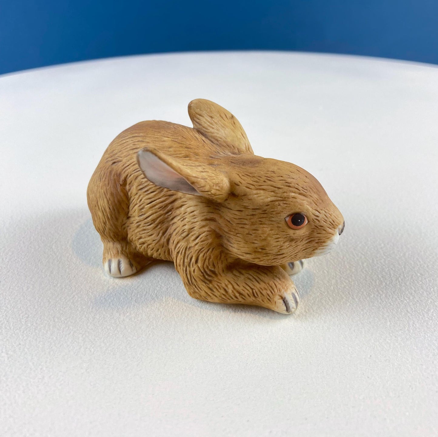 Lefton Brown Porcelain Bunny. Small Cute Hand Painted Rabbit Statuette. Easter Celebration. Gift for Him Her Kid Bunny Collector.