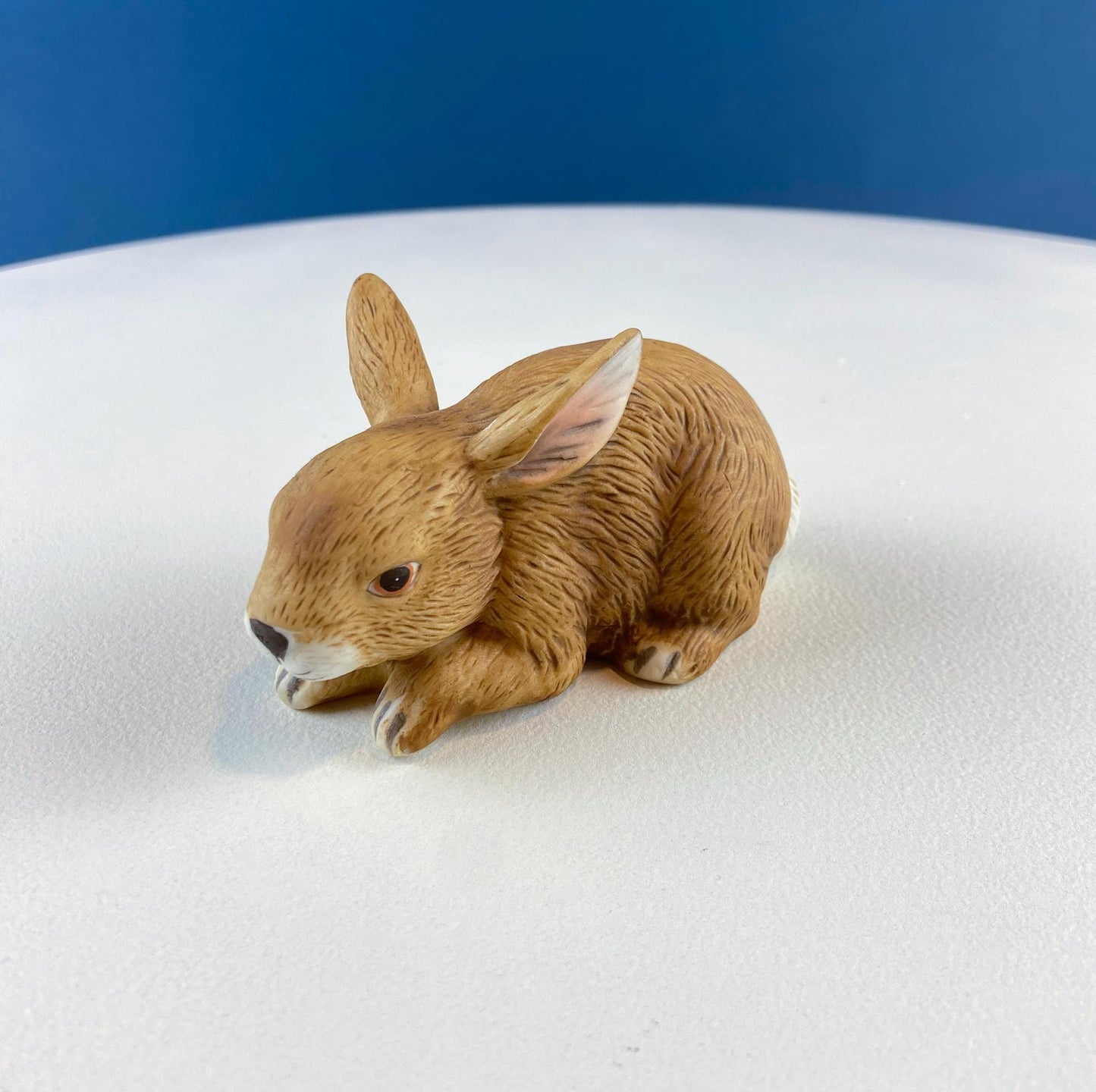 Lefton Brown Porcelain Bunny. Small Cute Hand Painted Rabbit Statuette. Easter Celebration. Gift for Him Her Kid Bunny Collector.