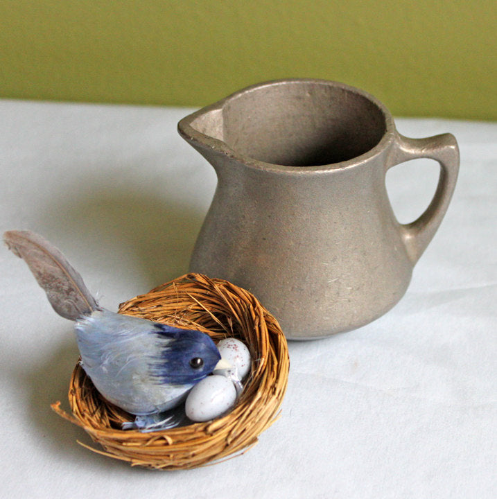 Vintage Pewter Creamer or Small Pitcher