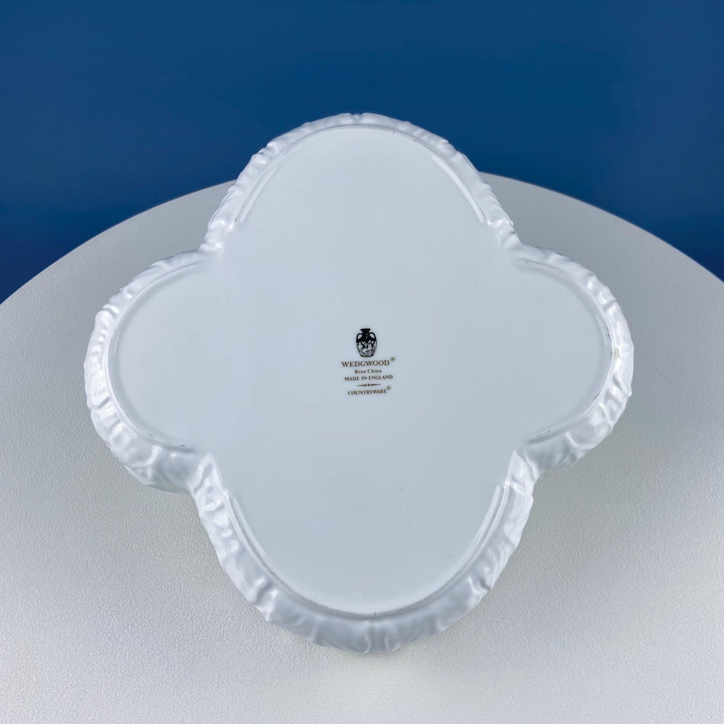 Wedgwood Country Ware Porcelain Basket for Serving Strawberries Cream Sugar. Set of 3. Leaf Texture. Garden Party. Romantic Gift for Him Her