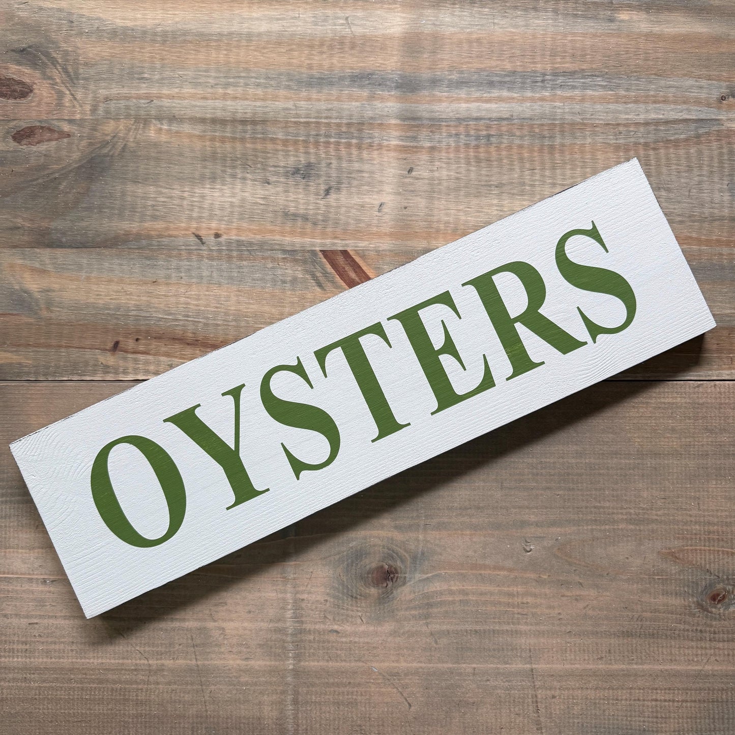 OYSTERS sign, beach house home decor