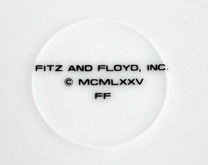 Coffee or Tea Serving Cup and Saucer Set by Fitz & Floyd.  Modern Yellow and White Porcelain Breakfast Set Made in Japan.