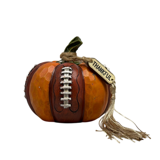 Football Harvest Pumpkin - Thankful