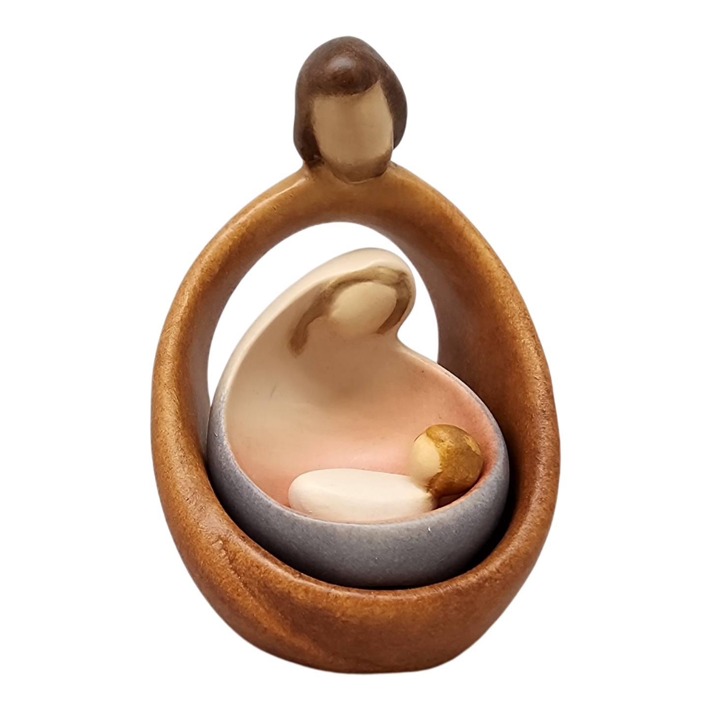Modern Style Holy Family - Nesting Nativity - Color - 4.5 Inch