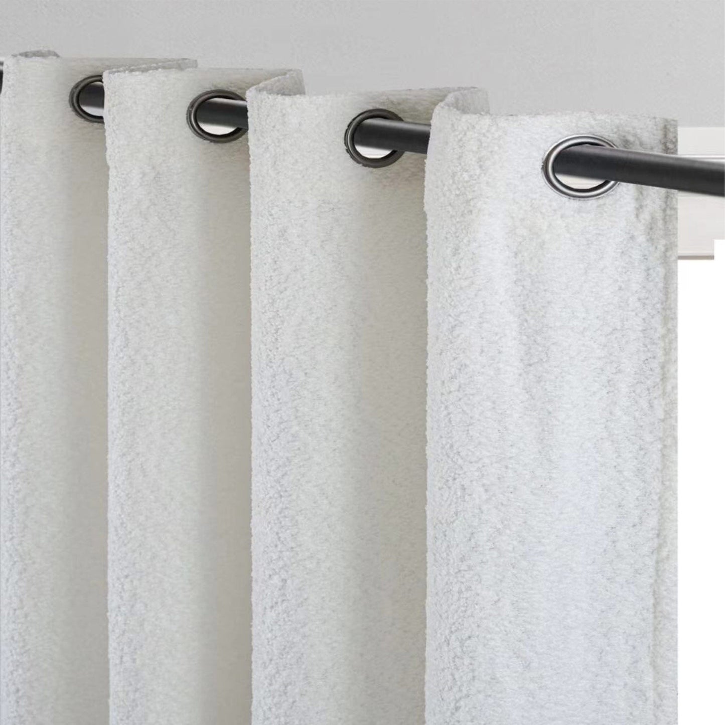Boucle Textured Grommet Window Curtain Panel, 54x84 Inches