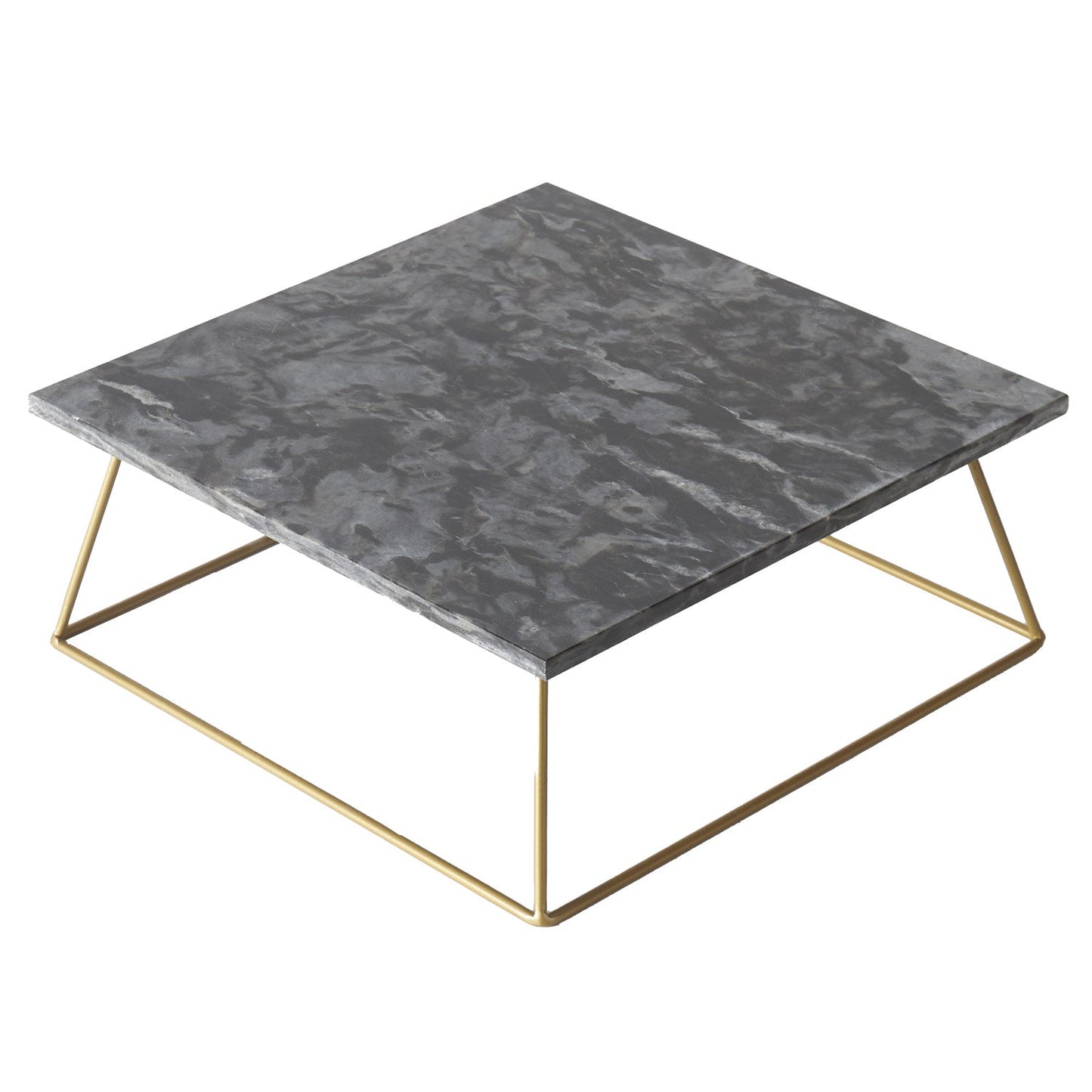 Sophia Grace Square Table Riser, Black Marble, 12x12x5 Inches
