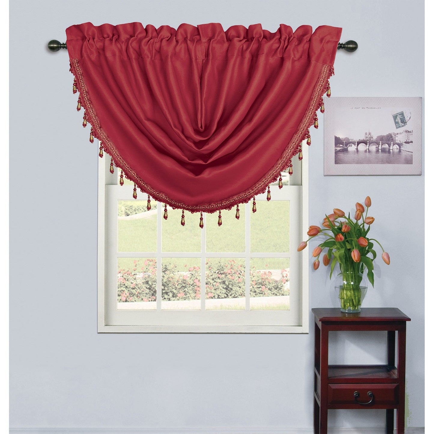 Rosario Rod Pocket Room Darkening Window Panel and Valance Treatments, All Sold Separately