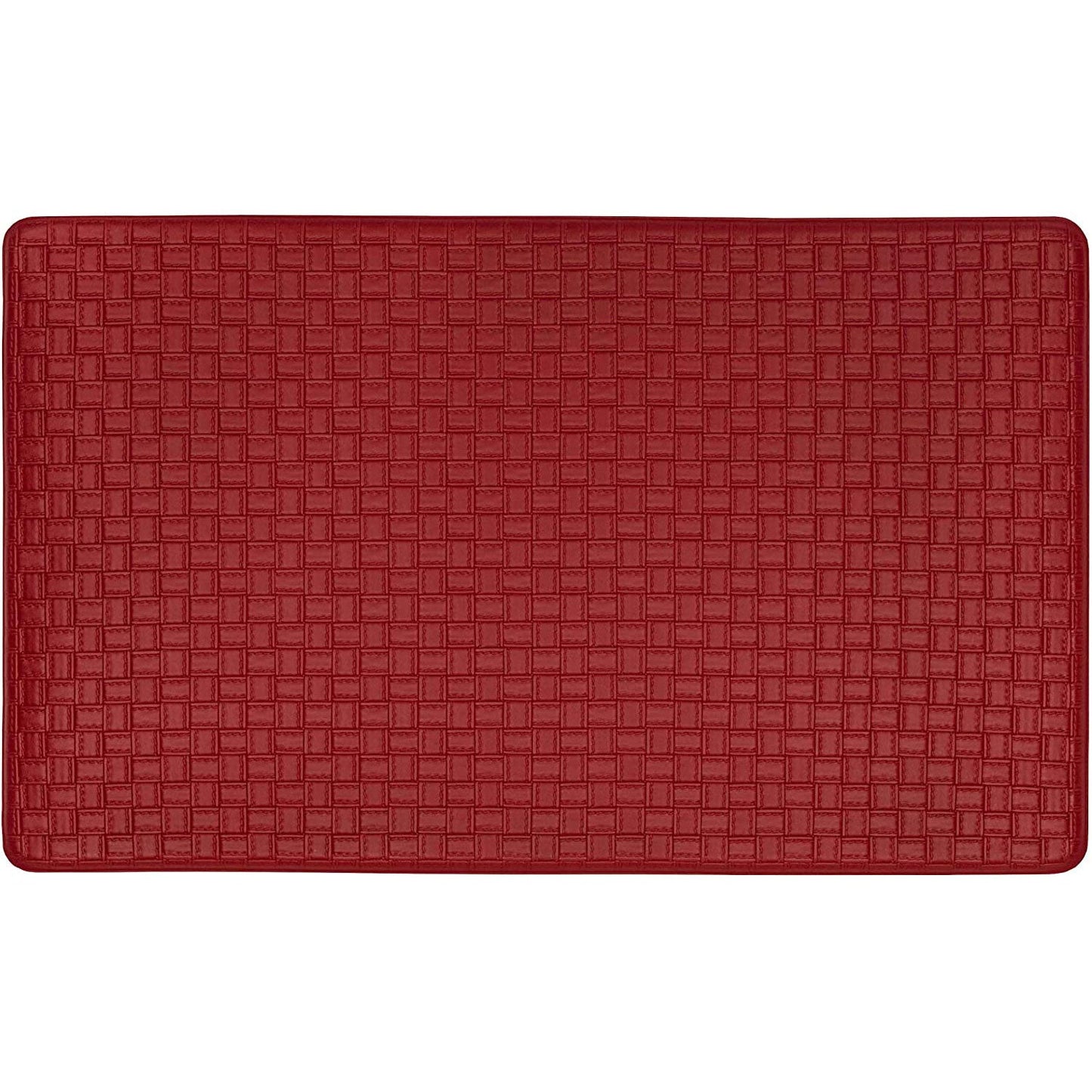 Achim Woven-Embossed Faux-Leather Anti-Fatigue Mat, Lava, 18x30 Inches