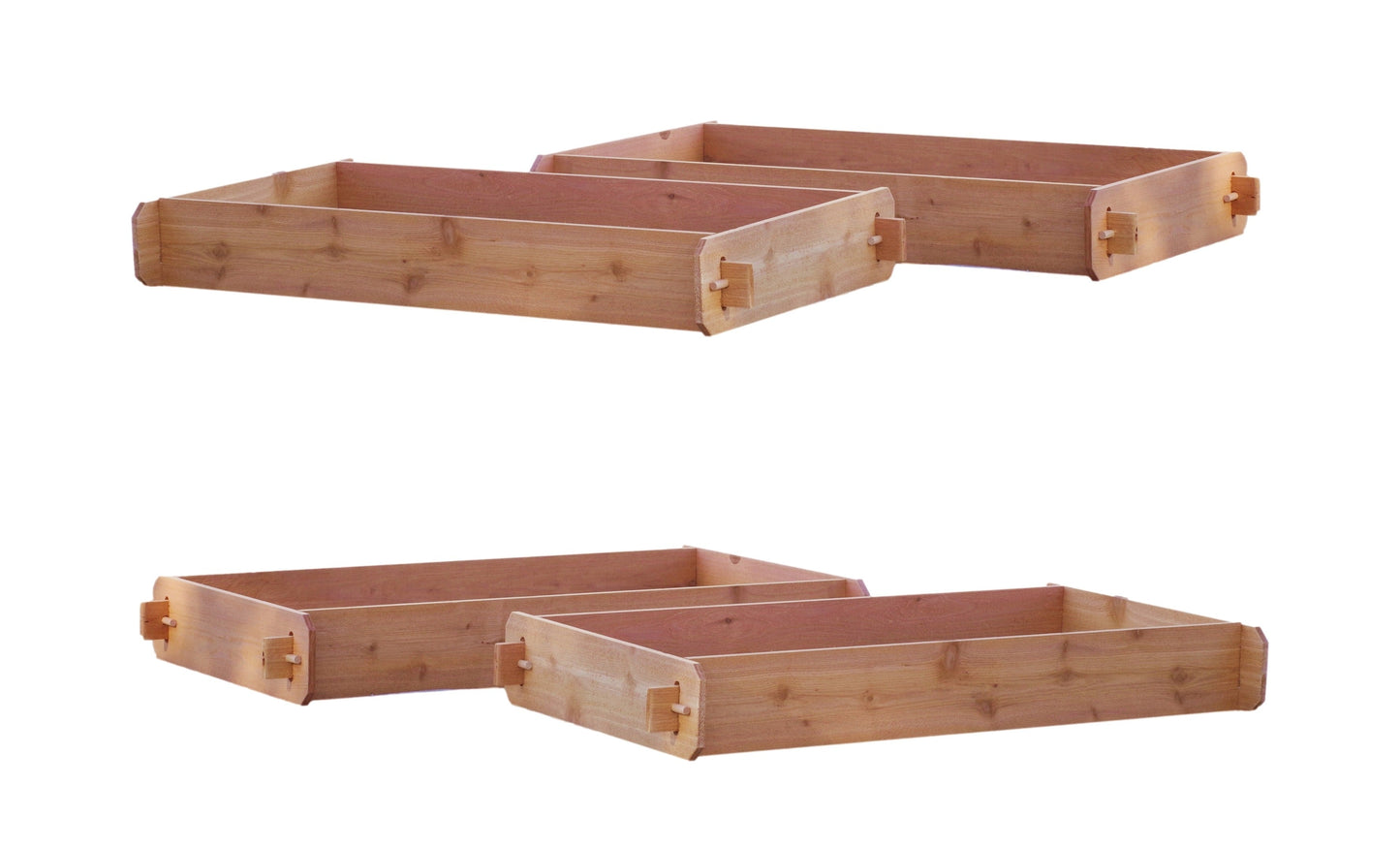 SET OF 2 Timberlane Gardens Easy Raised Garden Bed Kits. Double Deep. Select Cedar. Mortise & Tenon. 2' W x 4' L