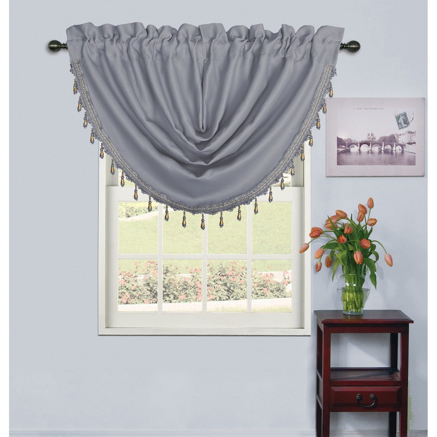 Rosario Rod Pocket Room Darkening Window Panel and Valance Treatments, All Sold Separately