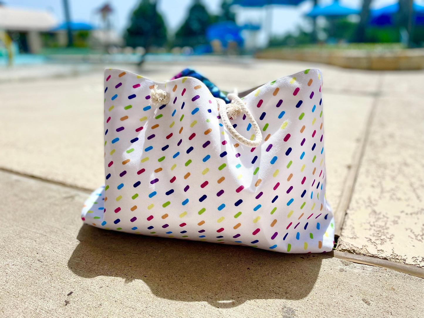 Rainbow Sprinkles Summer Weekender Tote