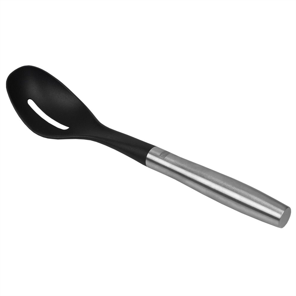 Home Basics Mesa Scratch-Resistant Nylon Slotted Spoon with Stainless-Steel, 13 Inches