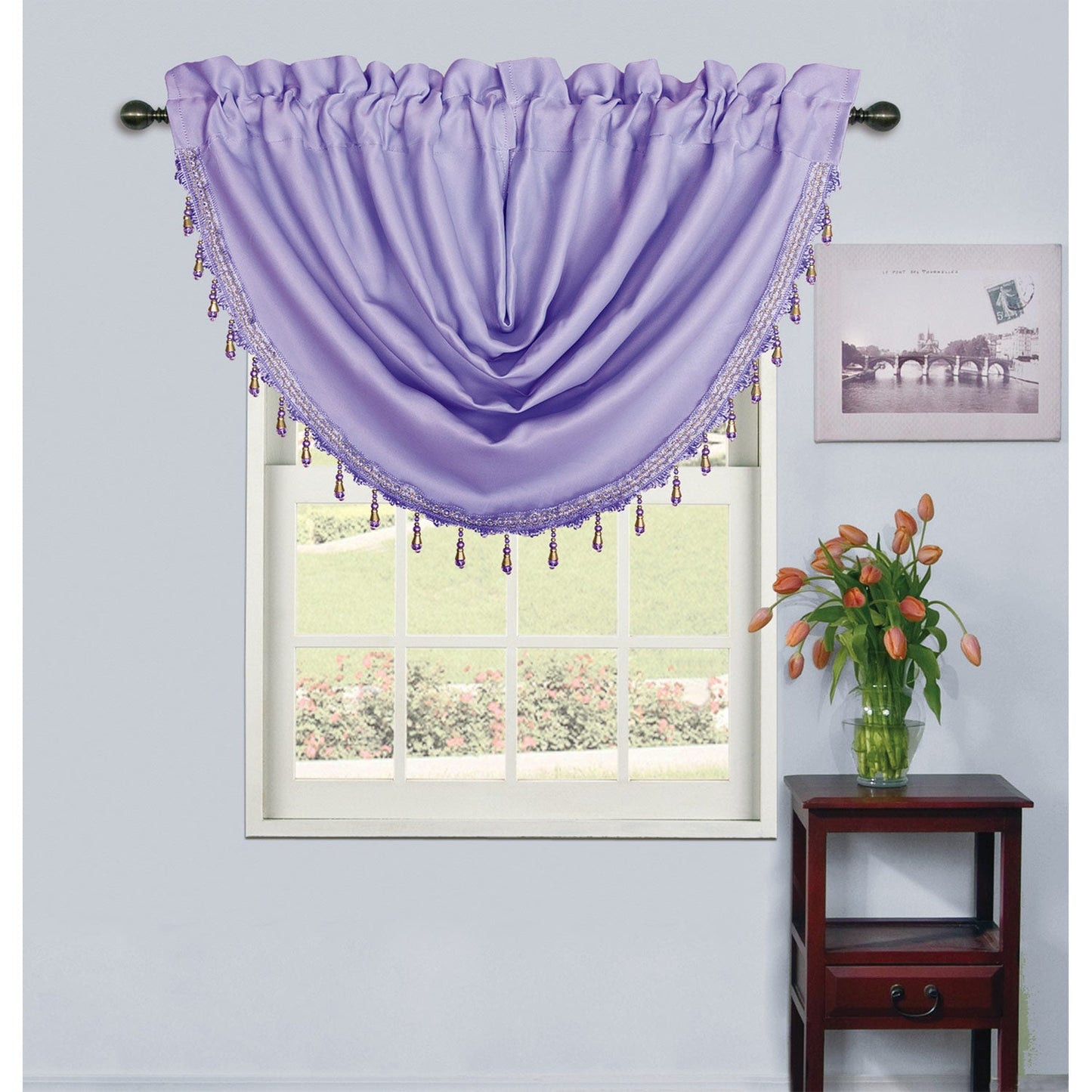 Rosario Rod Pocket Room Darkening Window Panel and Valance Treatments, All Sold Separately