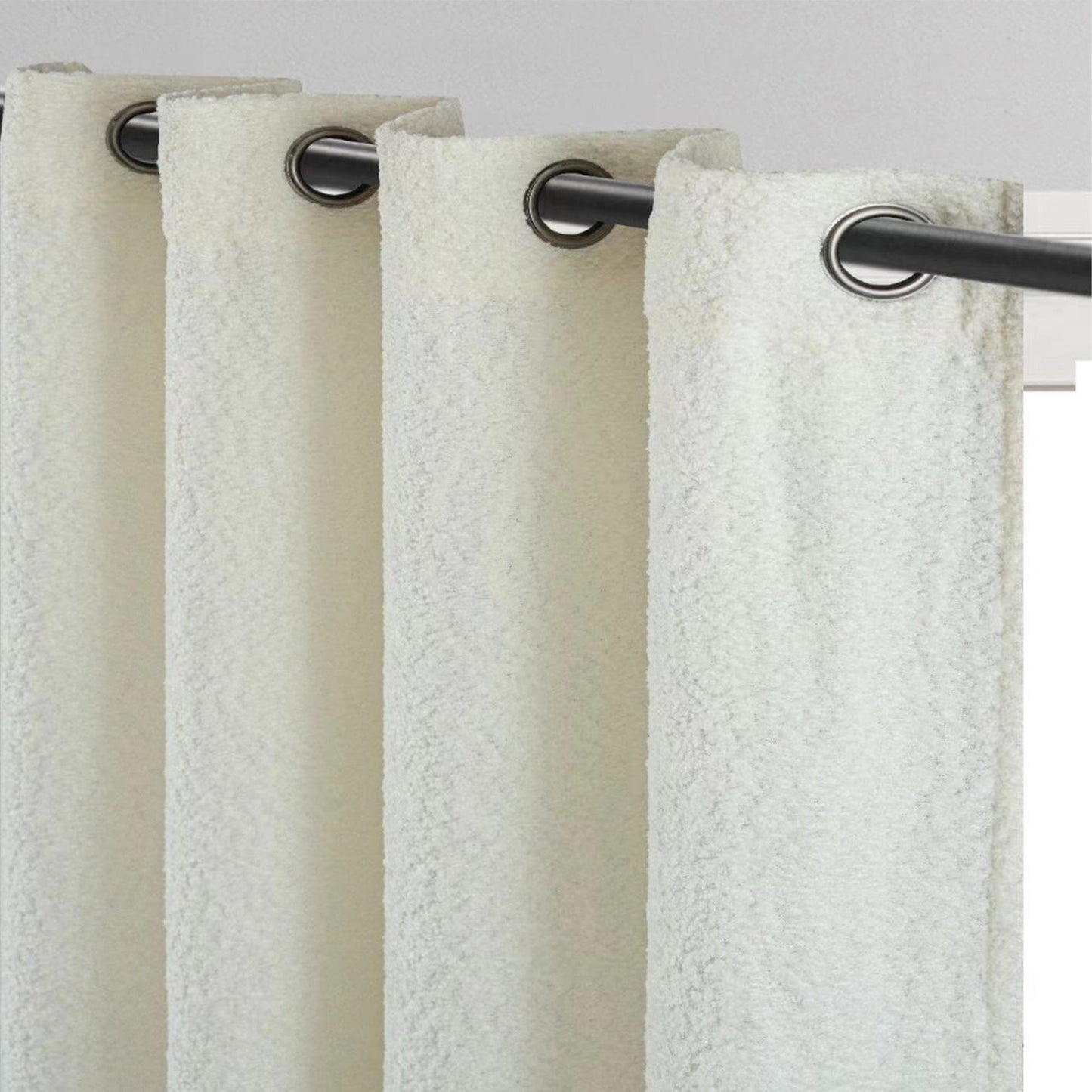 Boucle Textured Grommet Window Curtain Panel, 54x84 Inches