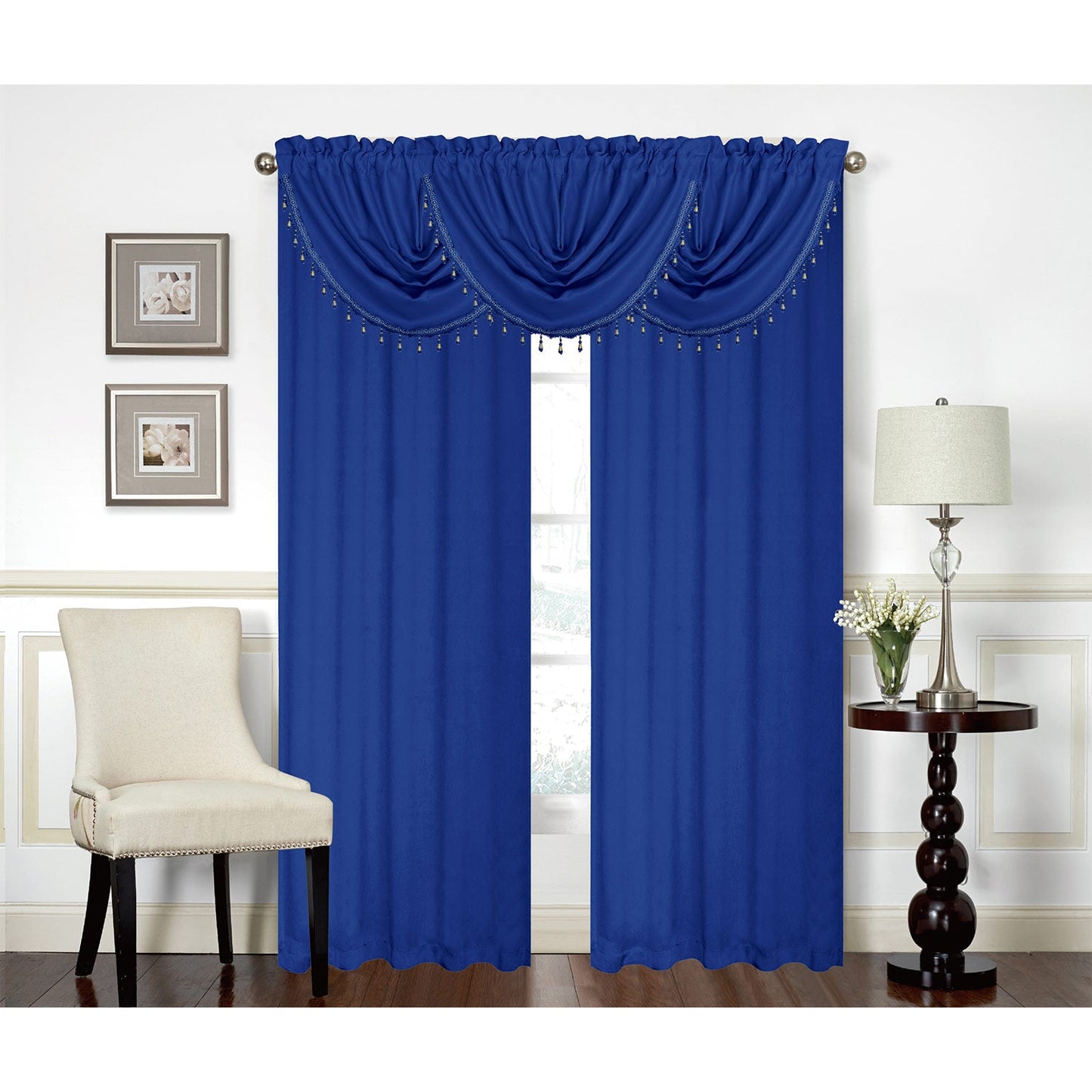 Rosario Rod Pocket Room Darkening Window Panel and Valance Treatments, All Sold Separately