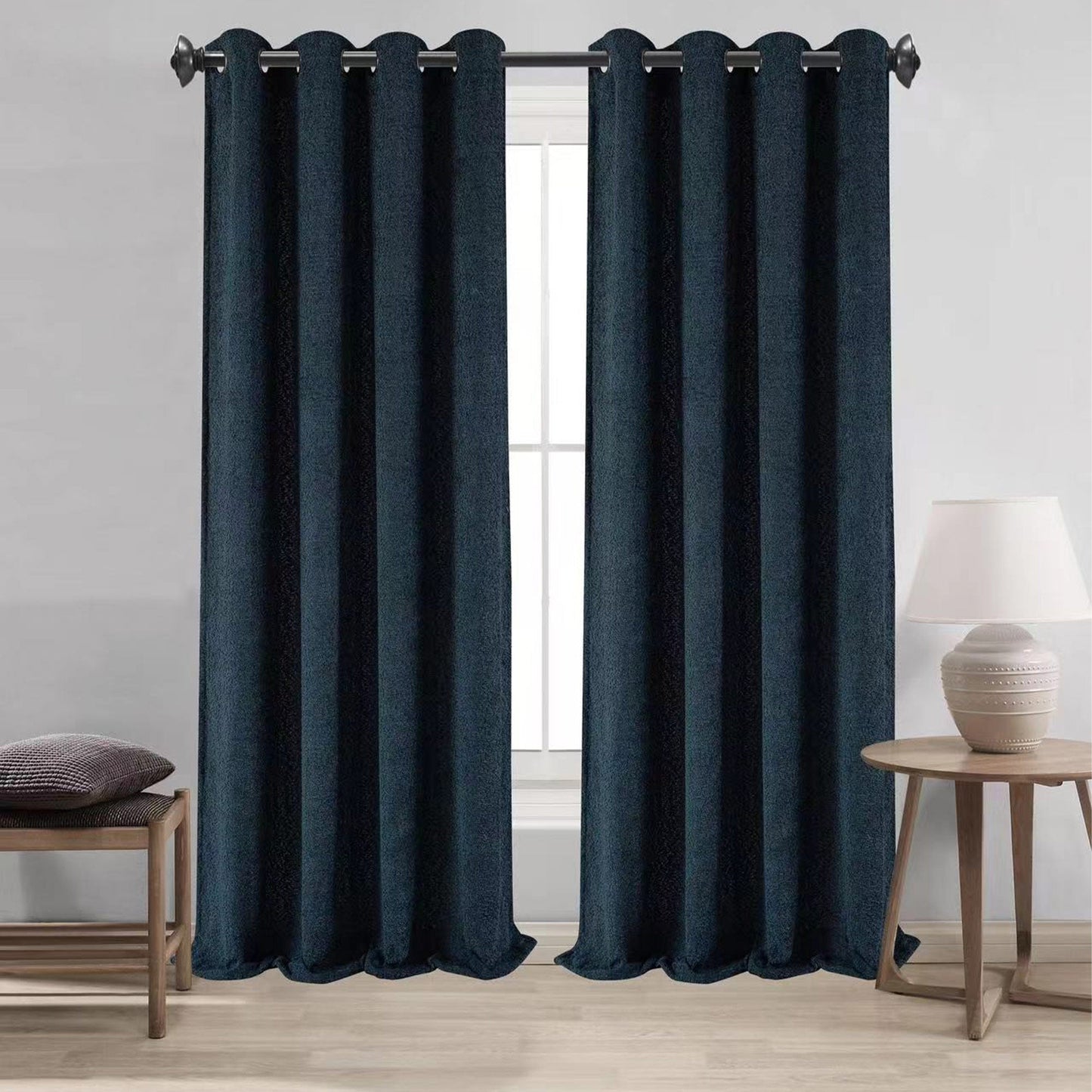 Boucle Textured Grommet Window Curtain Panel, 54x84 Inches