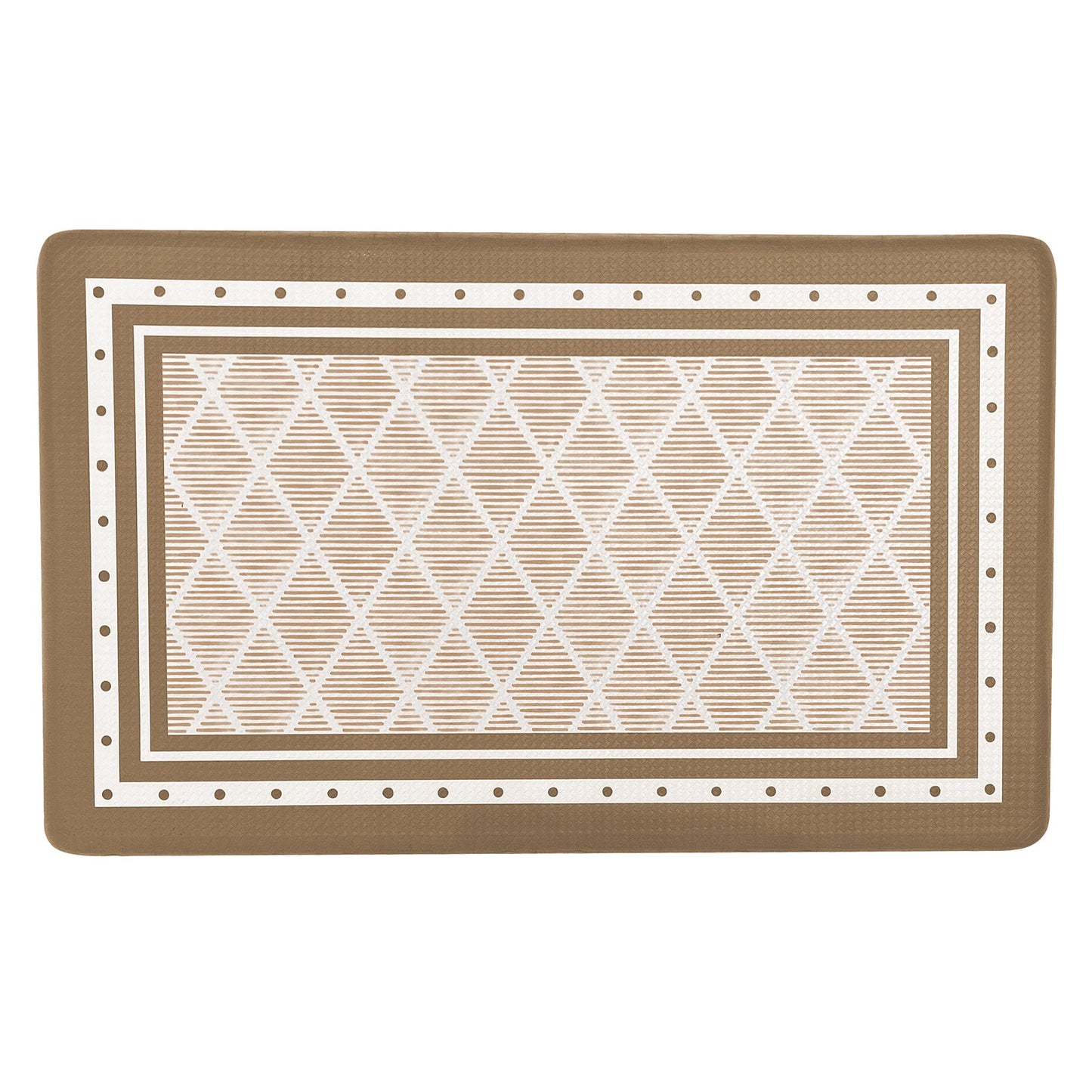 Boho Geometric Decorative Anti-Fatigue Kitchen Mat, 18x30 Inches