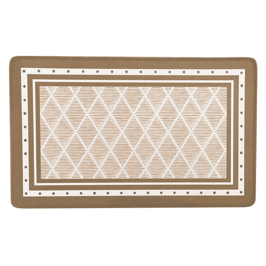 Boho Geometric Decorative Anti-Fatigue Kitchen Mat, 18x30 Inches