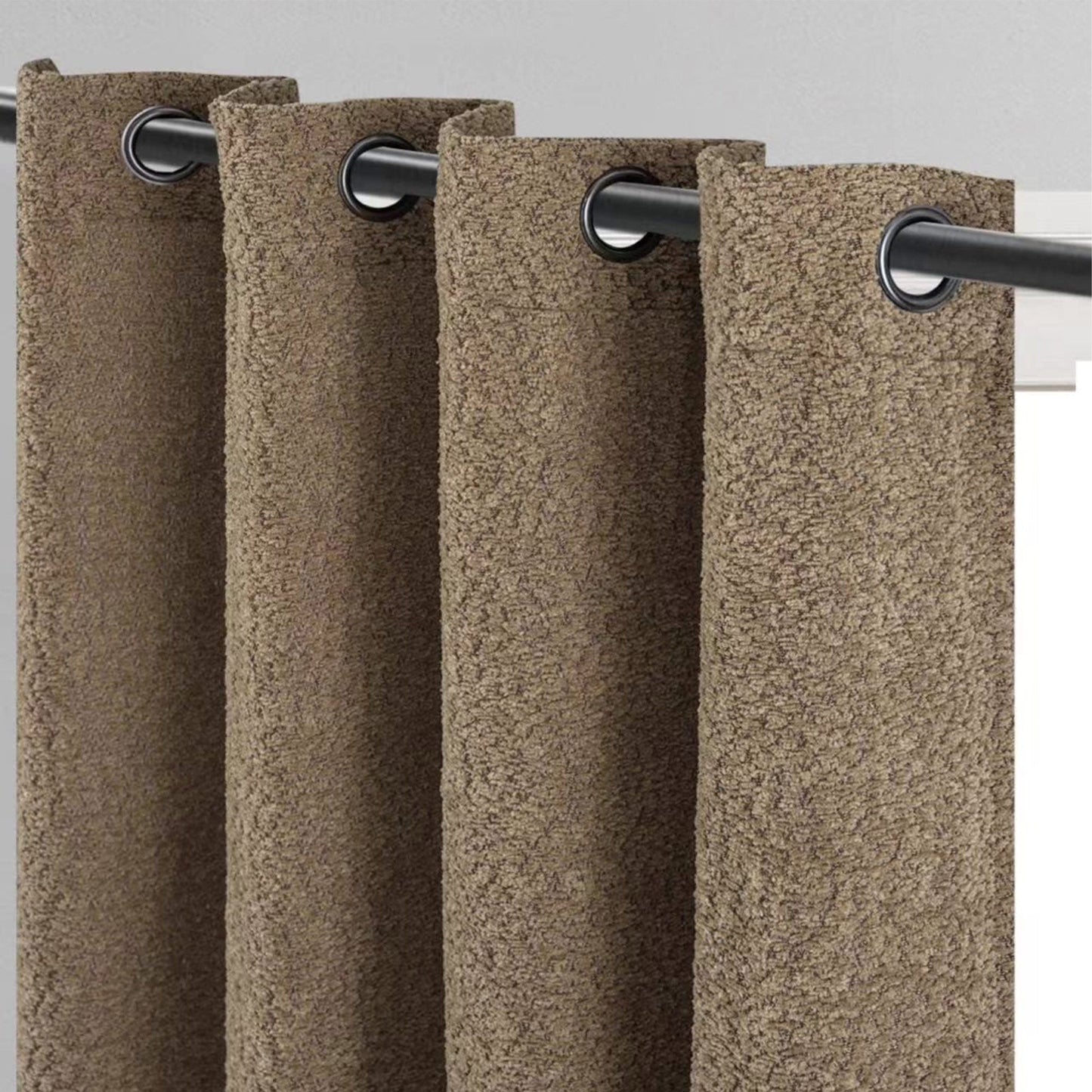 Boucle Textured Grommet Window Curtain Panel, 54x84 Inches