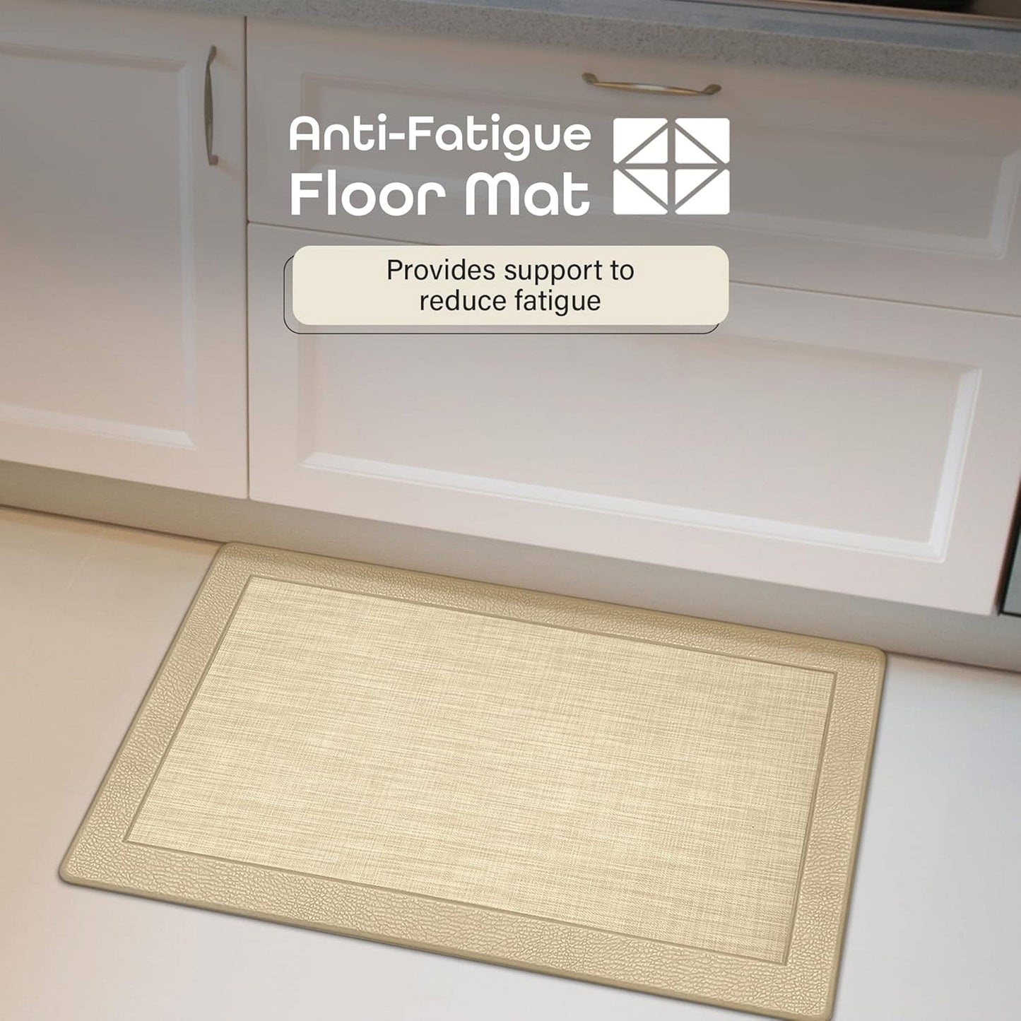 Clarke Non-Slip Woven Border Anti Fatigue Mat, 18x30 Inches