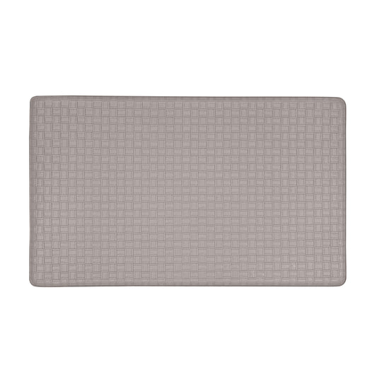 Achim Woven-Embossed Faux-Leather Anti-Fatigue Mat, Grey, 18x30 Inches