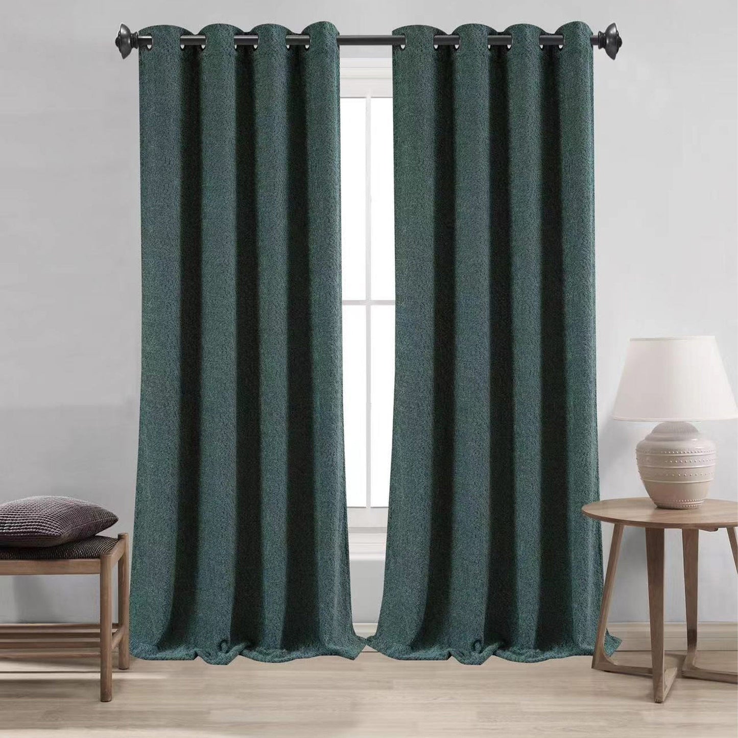 Boucle Textured Grommet Window Curtain Panel, 54x84 Inches