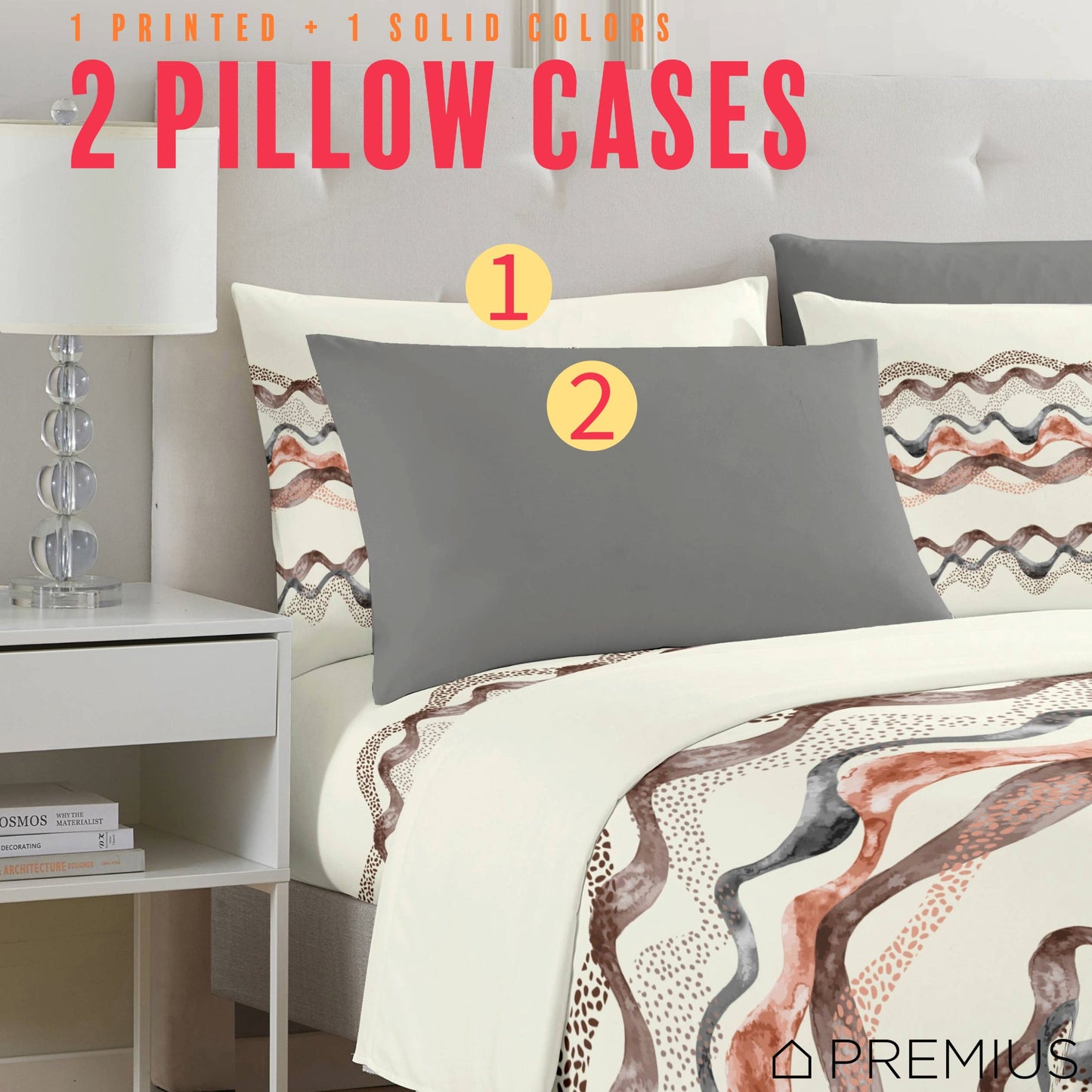 PREMIUS Zoey Soft Wrinkle-Free Microfiber Sheet Set, Beige