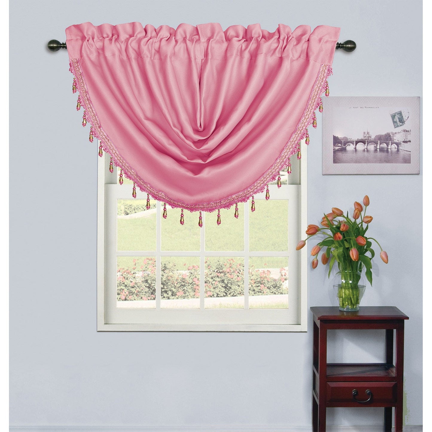 Rosario Rod Pocket Room Darkening Window Panel and Valance Treatments, All Sold Separately